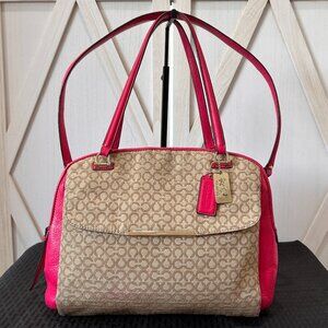 Coach Madison OP Art Needlepoint Georgie Satchel #30098